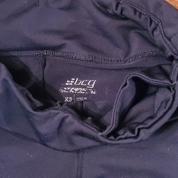 bcg Leggings Black Cropped Workout Inside Pocket Sz XS - Picture 3 of 5